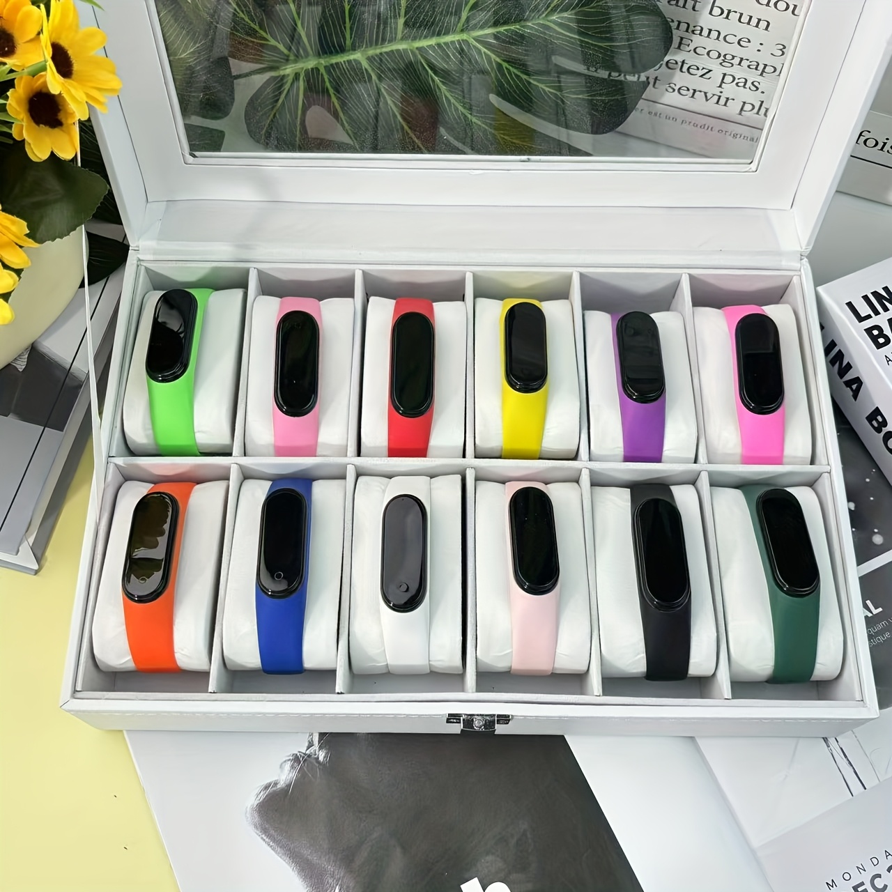 12pcs set di orologi elettronici della serie  , adatti per attività allaperto, bracciale digitale   e versatile, regalo  , regalo,  , uso  , orologio da polso per uso  |design  |cinturino orologio resistente, orologio da polso   Dettagli dell'articolo 2