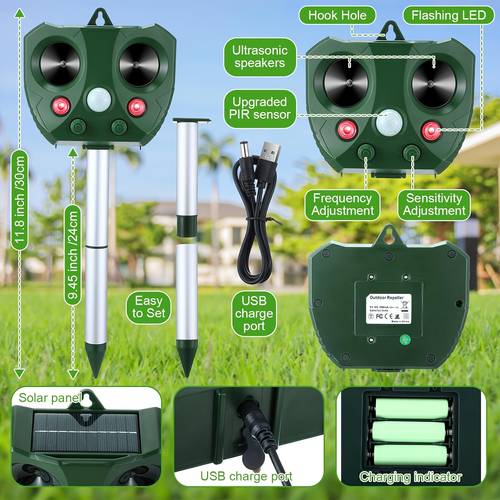 item picture bird repellent with technology infrared outdoor technology pest suitable for gardens patios no chemicals toxic bird system