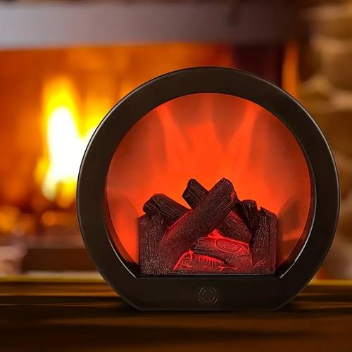 1pc battery usb powered dual use fireplace decorative light christmas winter gifts for indoor lighting decoration indoor ambient lighting home night lights
