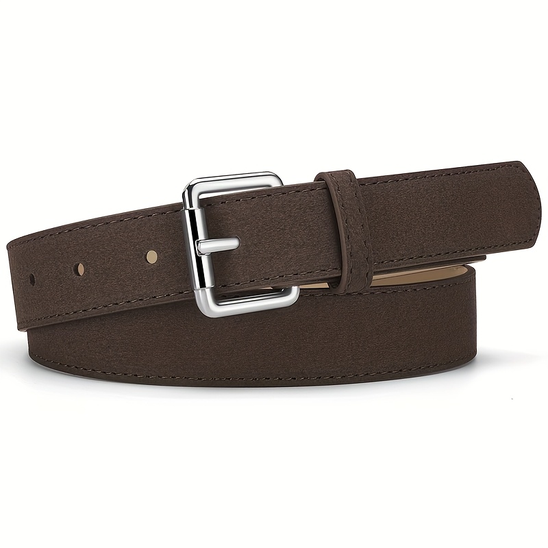 Chic 1-Pack Women's PU Belt, Simple Reverse Suede