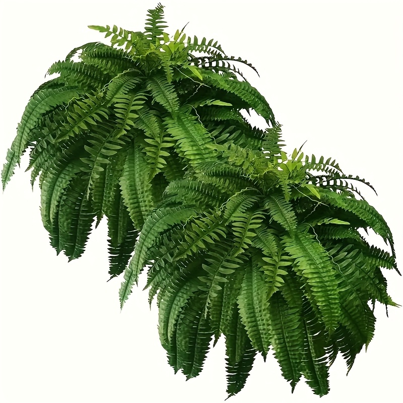 

2pcs Lifelike Artificial Boston Fern Swags - 21 Leaves , Greenery, Indoor & Outdoor Decor, , Plastic Material, Ideal For Home, Office, And Seasonal Celebrations, Artificial Plants For Home Decor