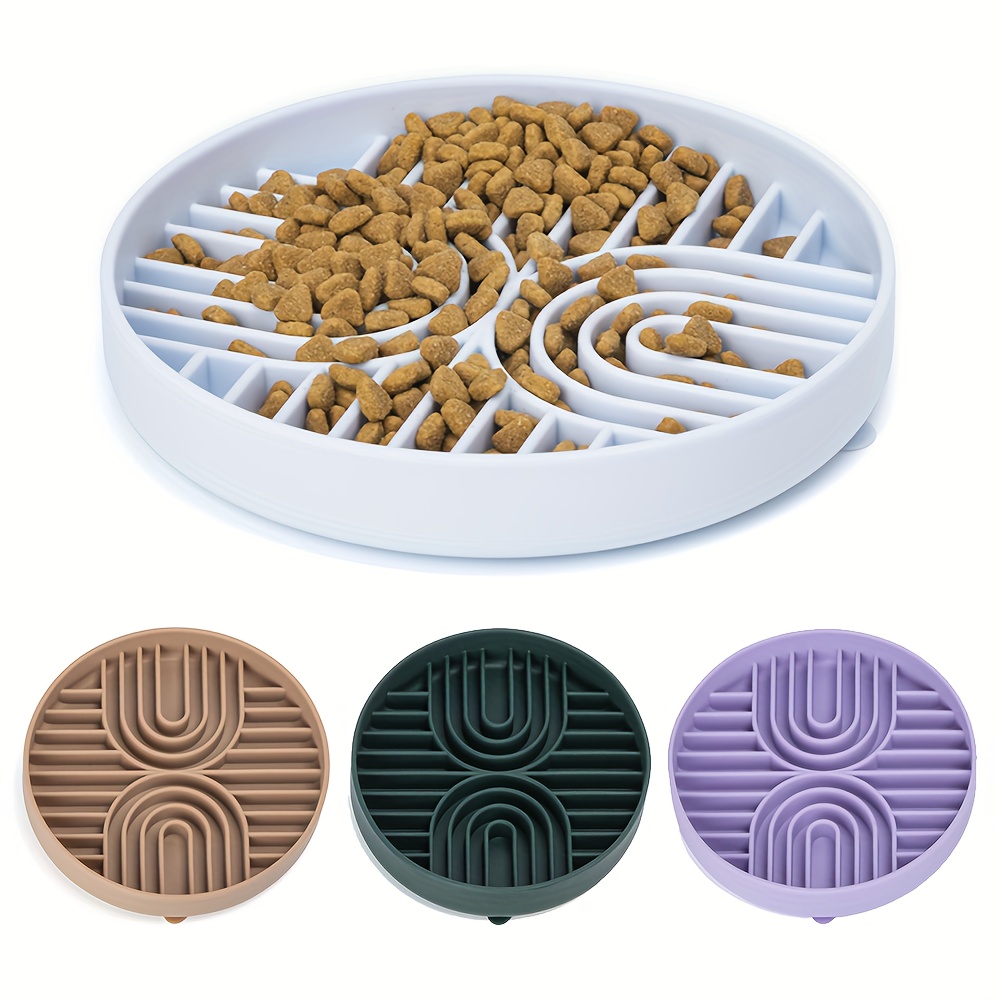 1pc silicone pet bowl licking mat non slip pet slow feeders for boredom and anxiety reduction ideal for yogurt and butter
