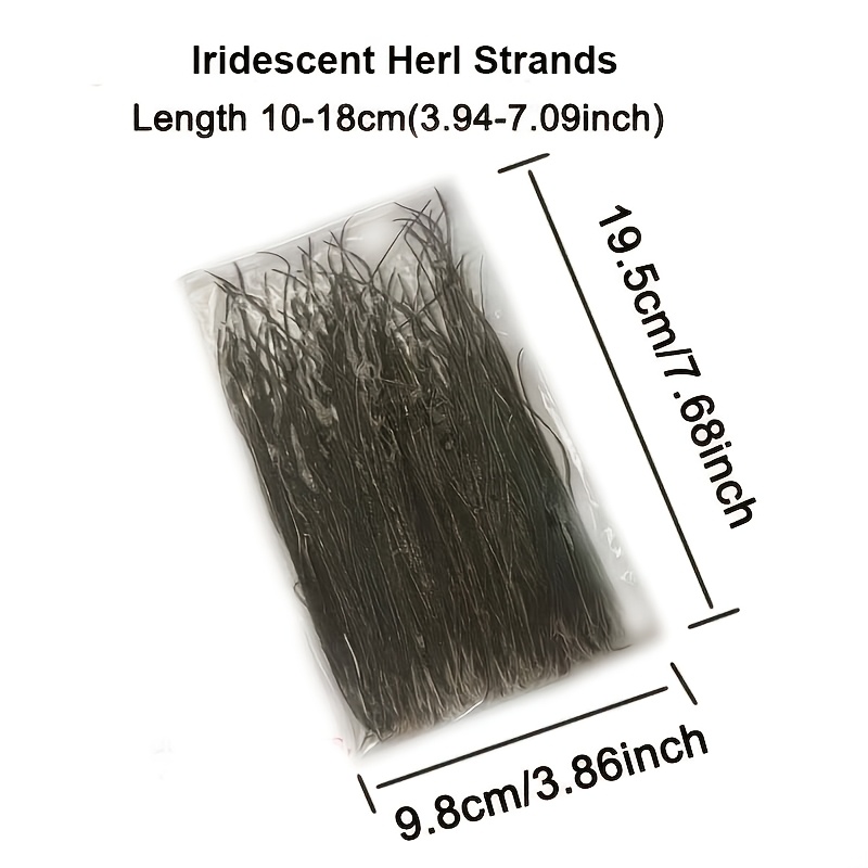 Image of 1 Bag Iridescent Strands For Fly Tying, 10-18cm (3.94-7.09 Inches), Artificial Fly Fishing Lure Material For Dry And Wet Nymph Flies, Fly Tying Supplies And Accessories
