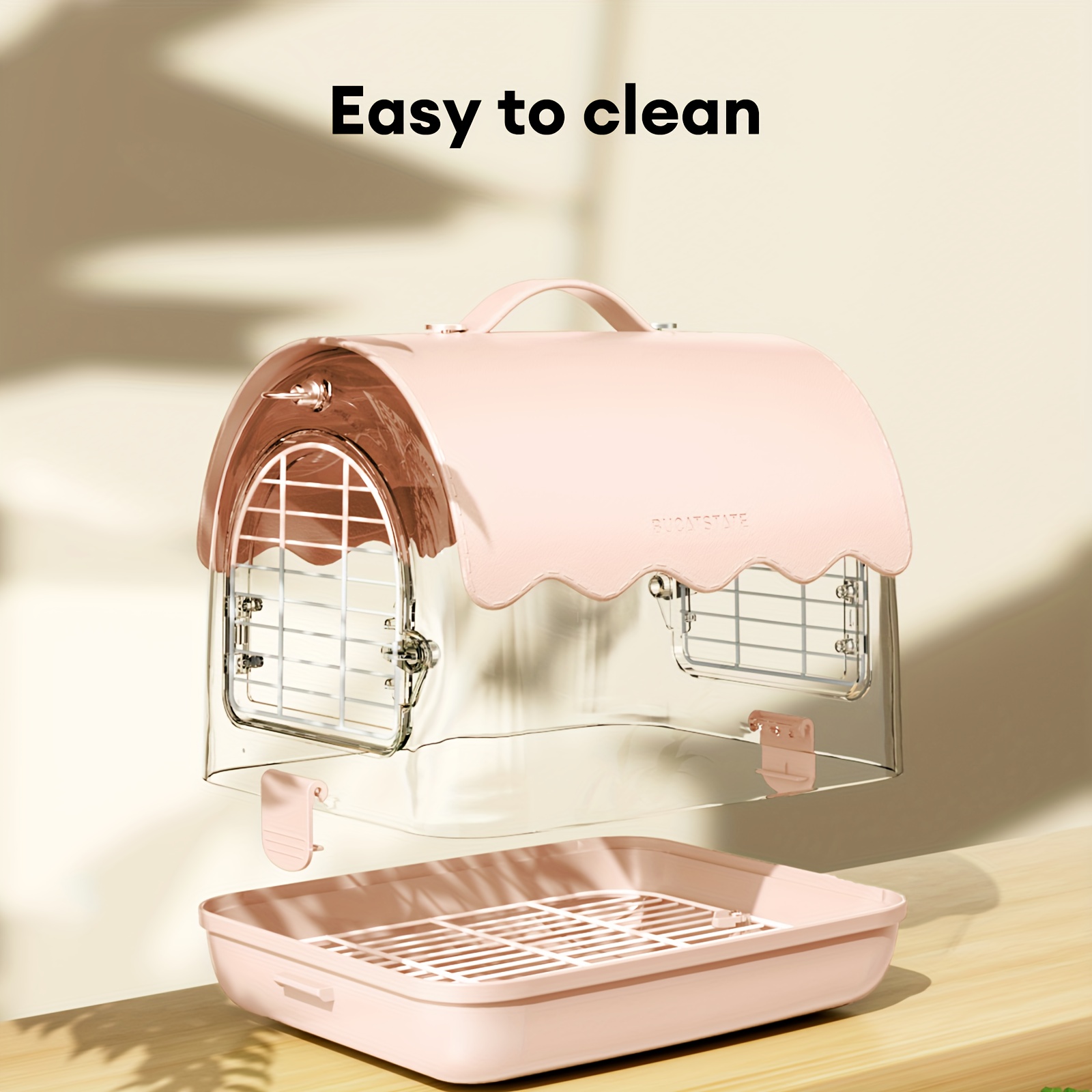 BUCATSTATE Small Animal Carrier Cage for Hamsters and Reptiles