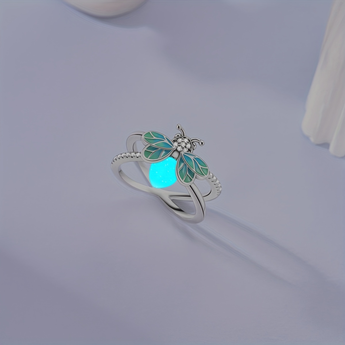 Women's Summer Night Glow Firefly Ring, Elegant Gift