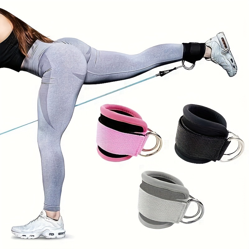  Ankle Resistance Bands with Cuffs for Leg and Glute Training -  Exercise Equipment for Kickbacks and Hip Exercises : Sports & Outdoors
