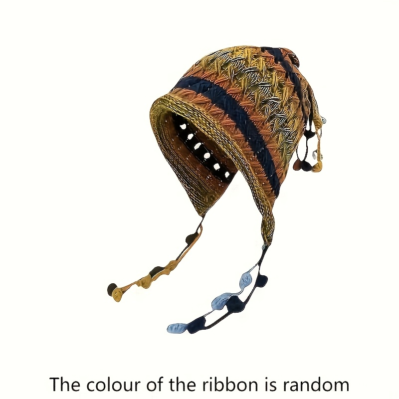 TEMU Cisily Women's Winter Beanie Hat With Ear Flaps & Tassel Trim - Brimless, Windproof Ear Warmers Suitable For Skiing, Snowboarding, Outdoor