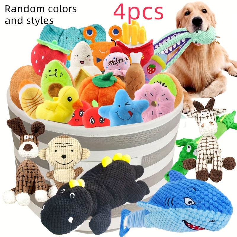 4pcs 14pcs puppy toys puppy teething toys durable plush chew