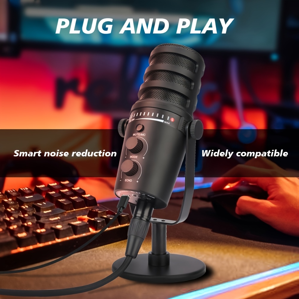   mu530 multi purpose vocal   suitable for mobile computer singing live recording gaming   microphone stand set   details 3