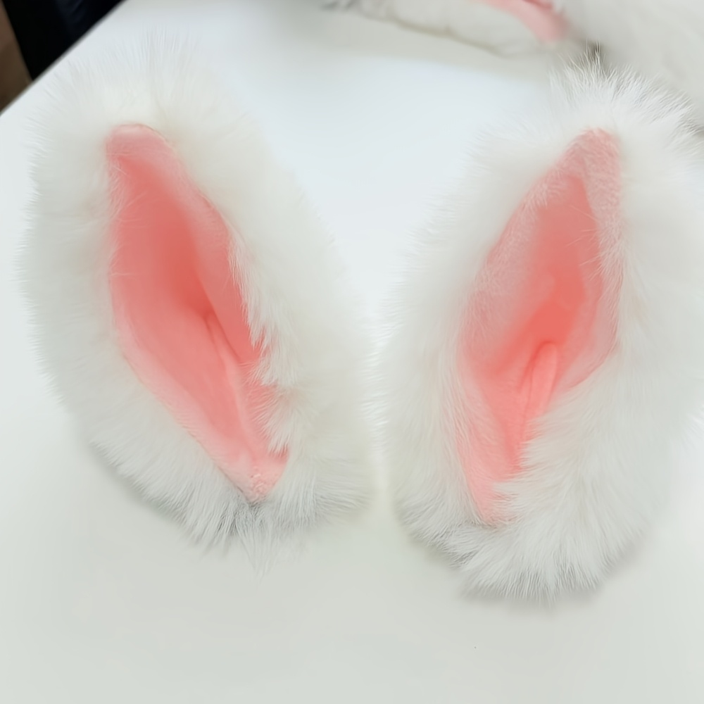 Uposao Cute Plush Cat Ear Covers For Motorcycle Helmets - Funny Removable Helmet Accessories