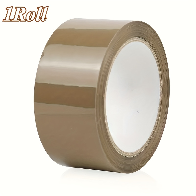 TEMU 1 Rol Bruine Heavy-Duty Plakband, 50/100 Meter Lang, 48 mm Breed, Transparante Kleeflaag, OPP Materiaal, Witte Kartonnen Kern, Geschikt voor ,