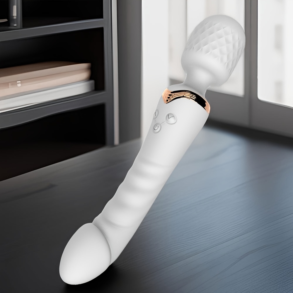 Sandfox Dual Motor Magic Wand Vibrator, 10 Modes G-Spot Massager, Rechargeable Lithium Battery, Clitoris Stimulator Dildo for Women, Anal Plug Toys for Adult