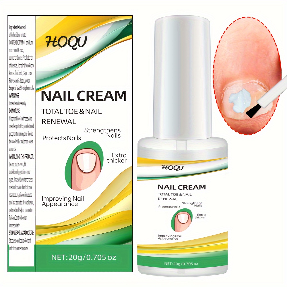

20g Nail Renewal Cream For Discolored And Thick Nails, Improve Appearance Of Nails Keep Nails In Good Condition Strengthen Nails
