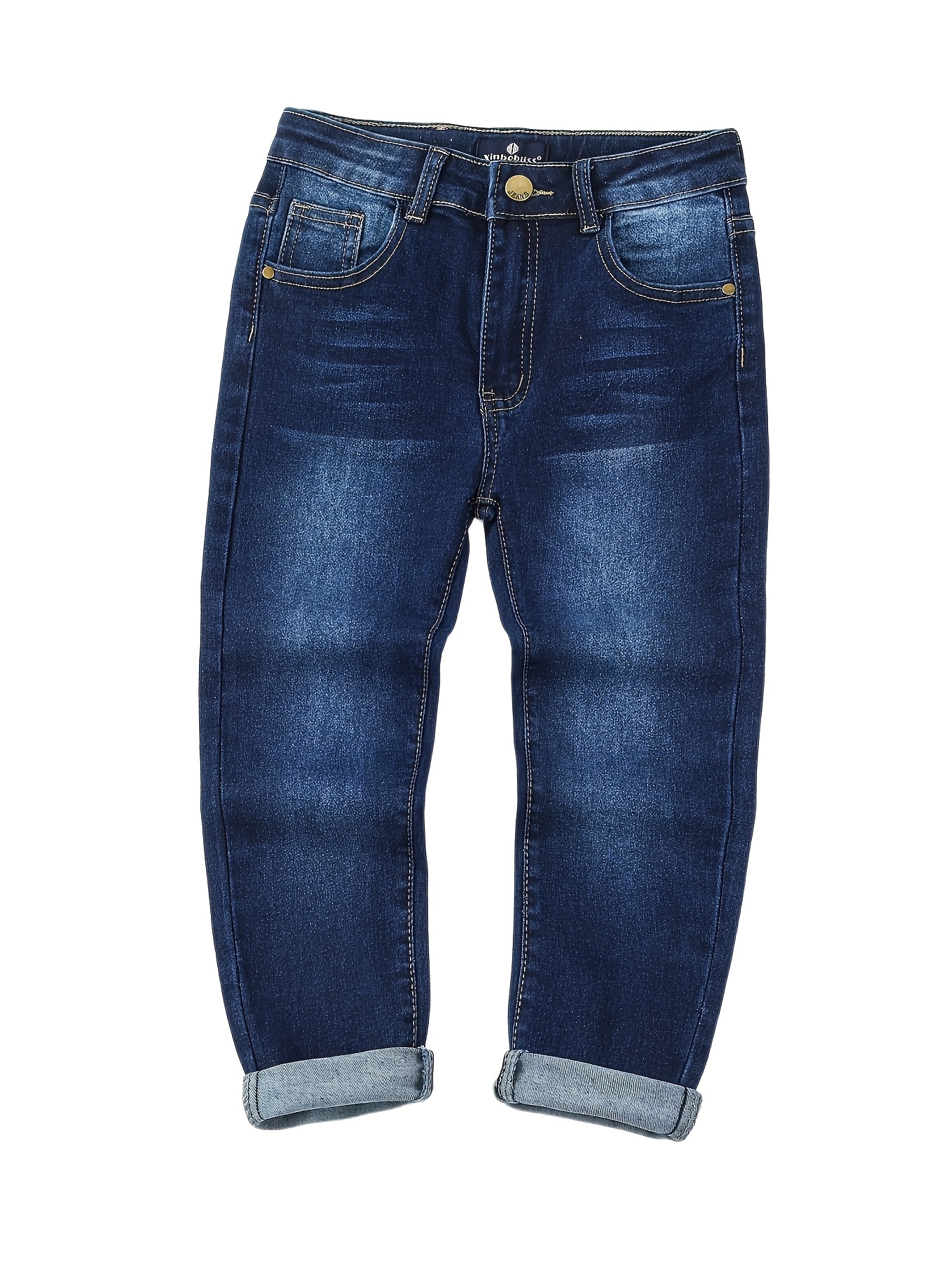 Kinder Jeans Unisex - Bequeme Stretch-Denim Hose Mit Gerader Passform