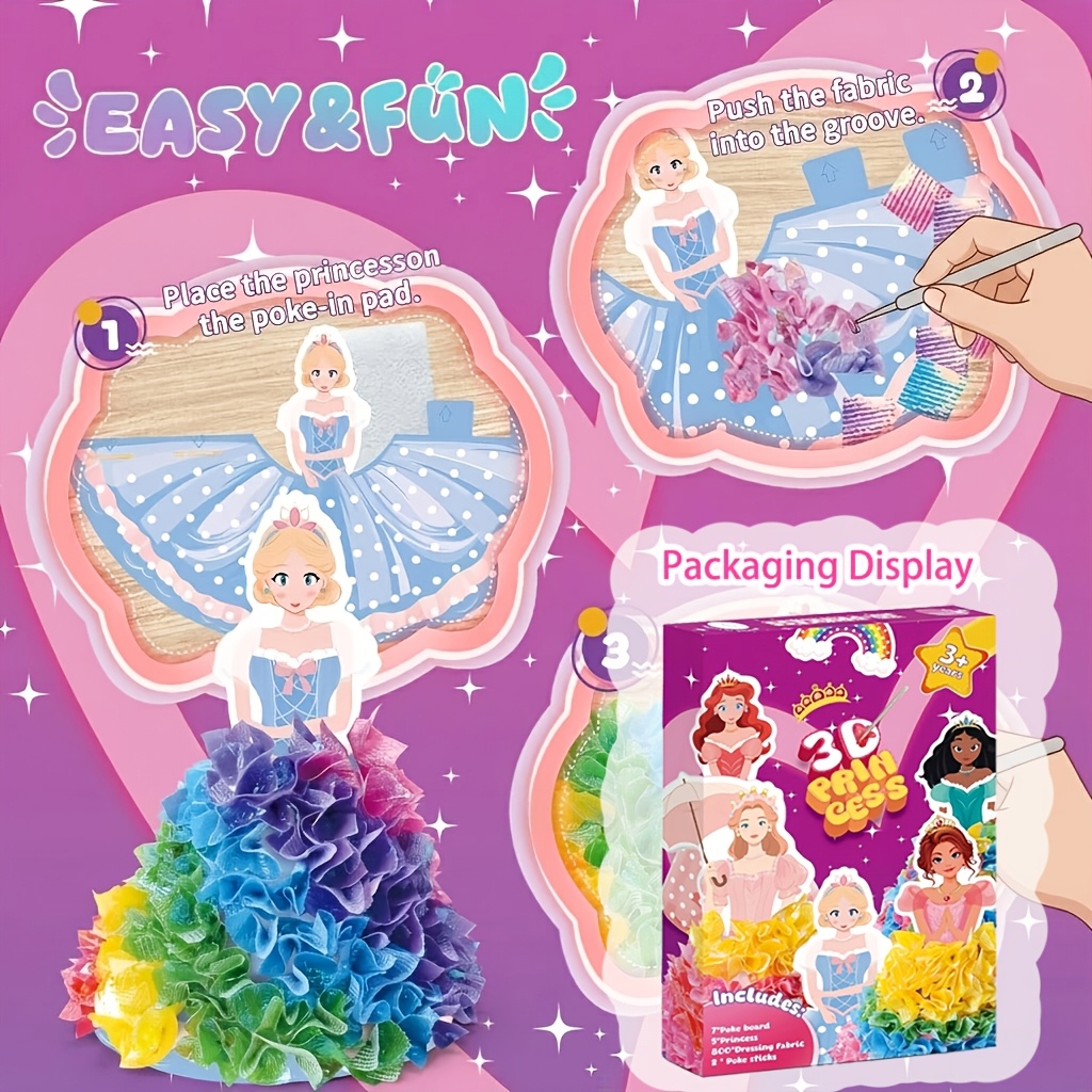 TEMU Jouet Fun & in DIY , un -art créatif , et éducatif, pour s' et dessiner , un jouet autocollant pour que créent, un cadeau et d'anniversaire, de
