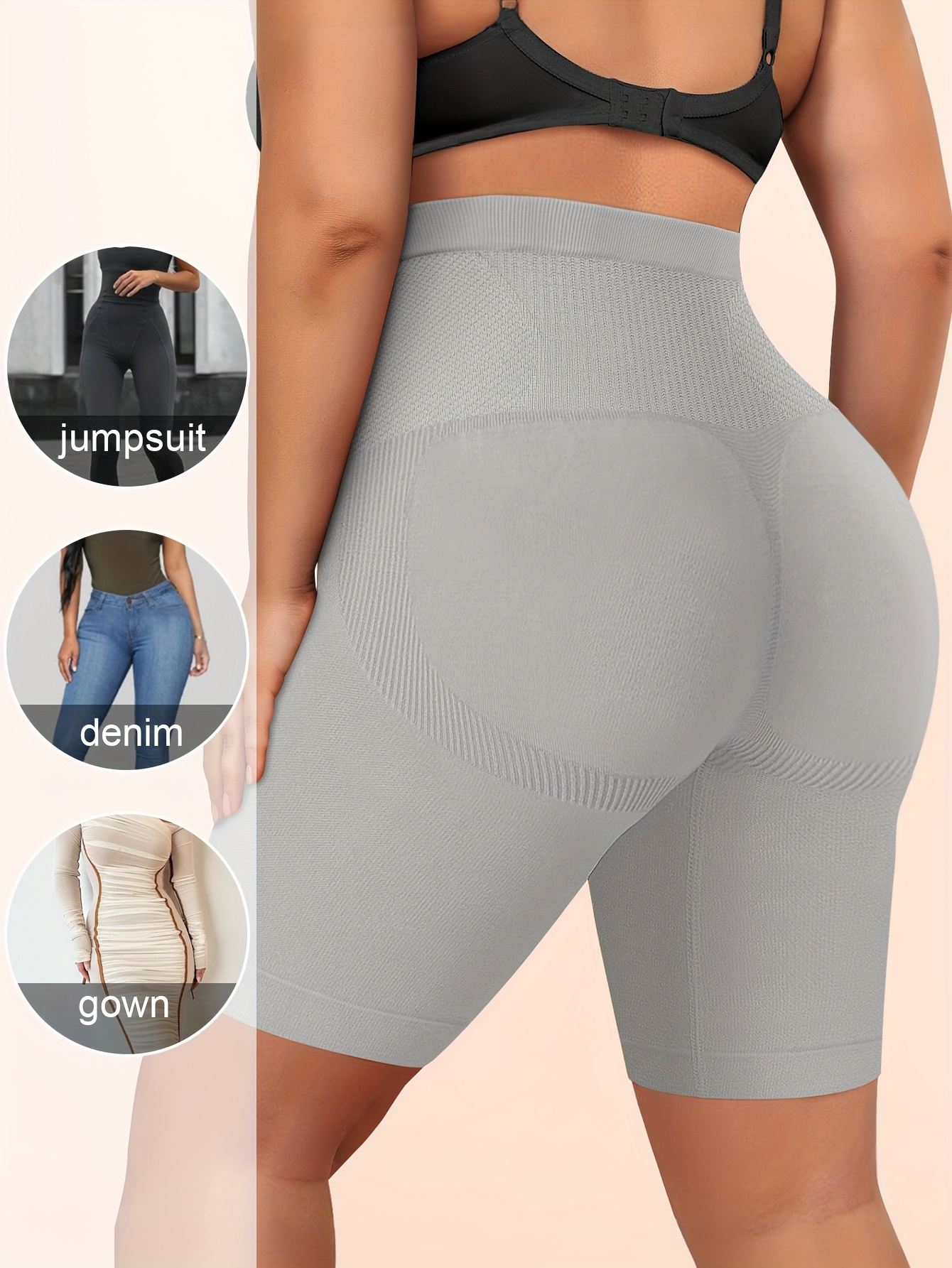 1-Pack MEIYATING Women's Plus Size High-Waisted Tummy Control Underwear - Elegant Floral Lace Trim, Breathable Mid-Stretch Fabric, Hand Wash Only, Flattering Fit for Curvy & Plus Size Women, Body Shaping Underwear | Decorative Lace Trim | Handwashable Fabric