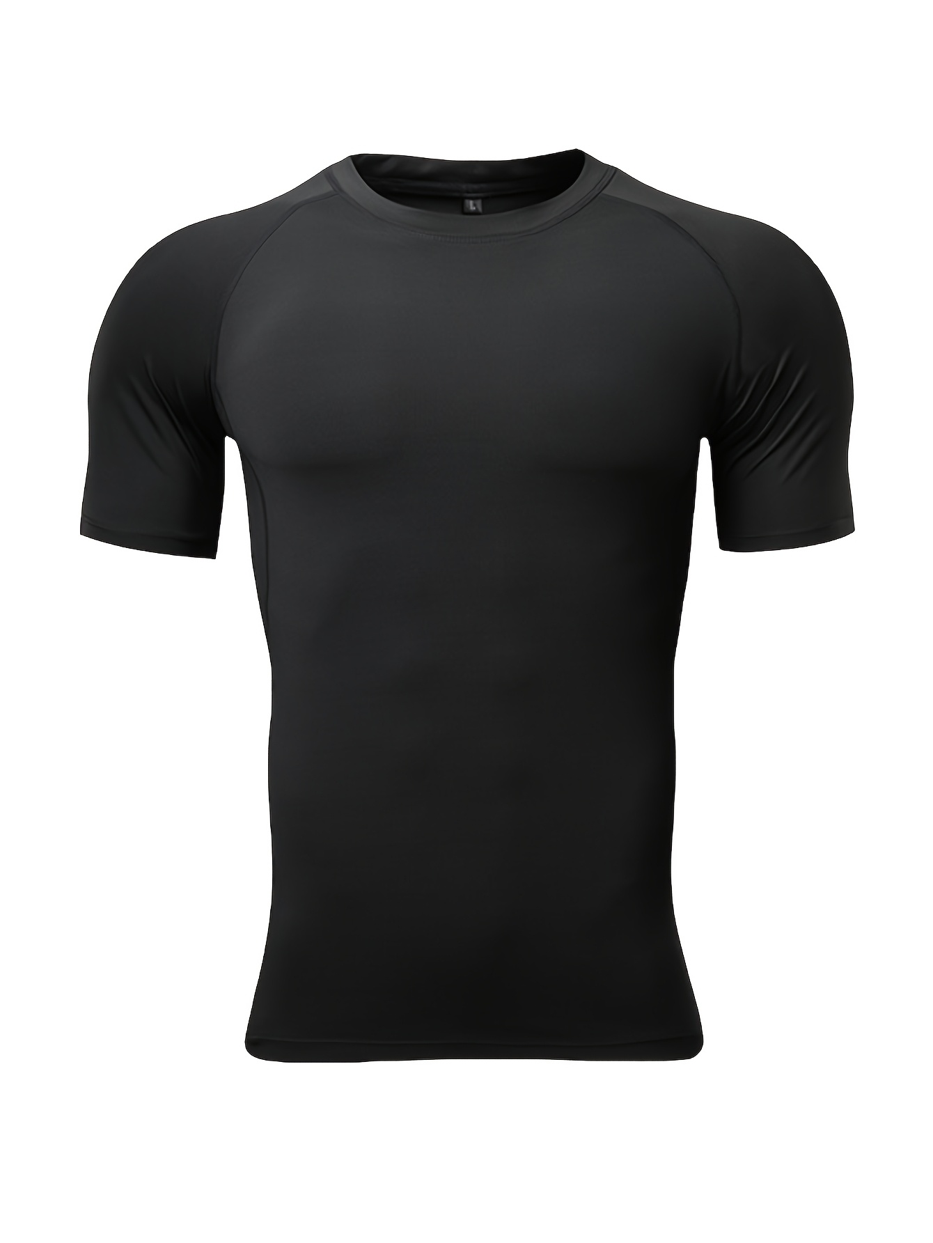 mens compression athletic shirt breathable stretch short sleeve top   for running cycling   yoga fitness wear
