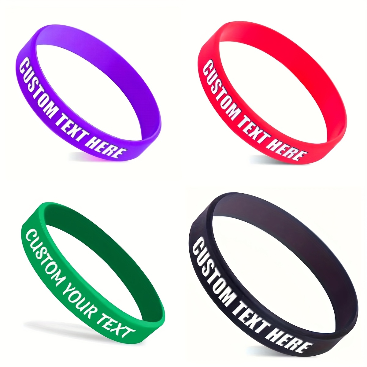 112pcs Customizable Multicolor Silicone Bracelets for Events