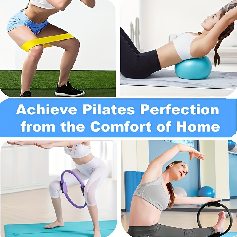 7pcs Premium Yoga Pilates Set, Non-Slip Exercise Rings for Flexibility and Strength Training, Home Fitness Equipment for Toning