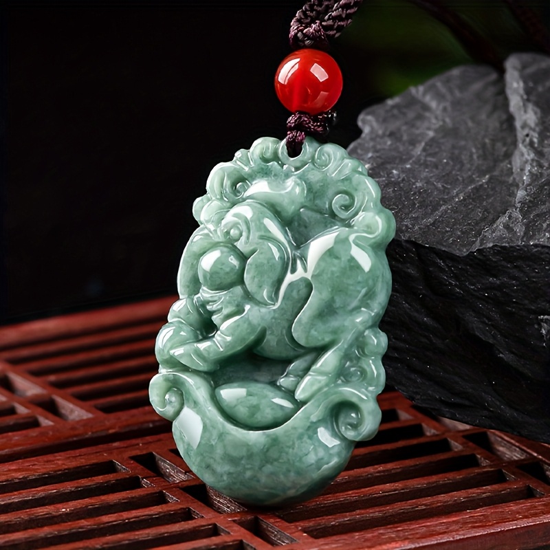 Natural Stone Zodiac Pendant Necklace, Hand Carved, Unisex