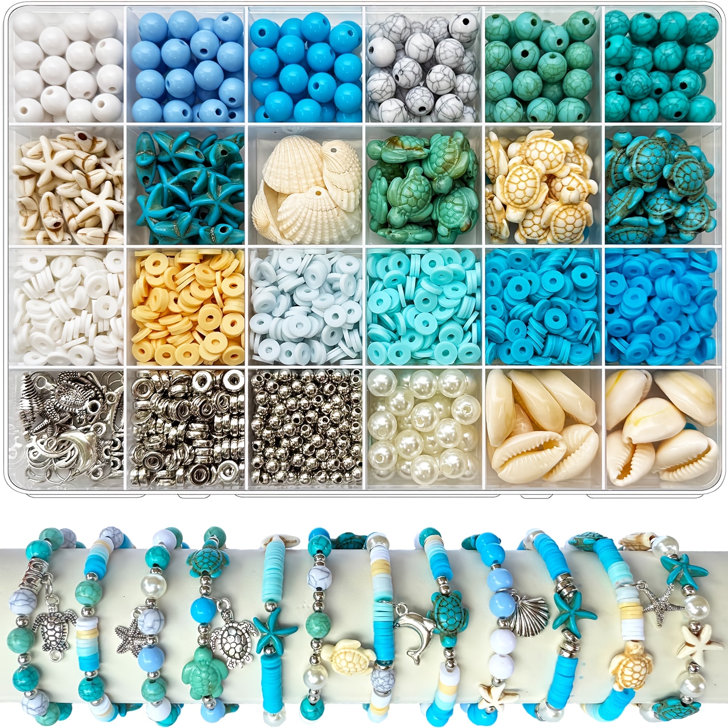 24 grid marine style sea turtle   additions bead set