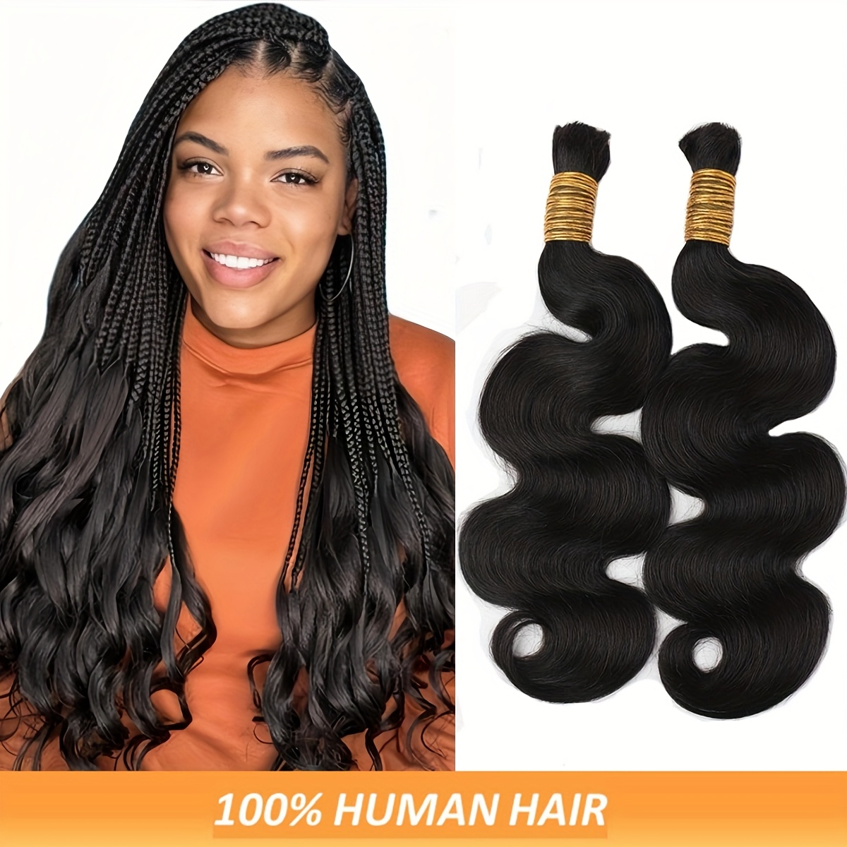 2 * de Cabello * Virgen Brasileño - * * Corporal Natural, Sin Entretelados,  para Trenzas, Cabello * para Tejer, Cabello para Trenzar, para Trenzas Boho  * Natural, Cabello * Calidad * de Cabello, ..., image size:1200x1200