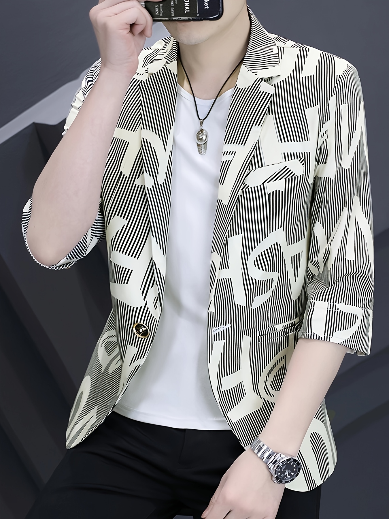 de para homens jaqueta com Temu Brazil