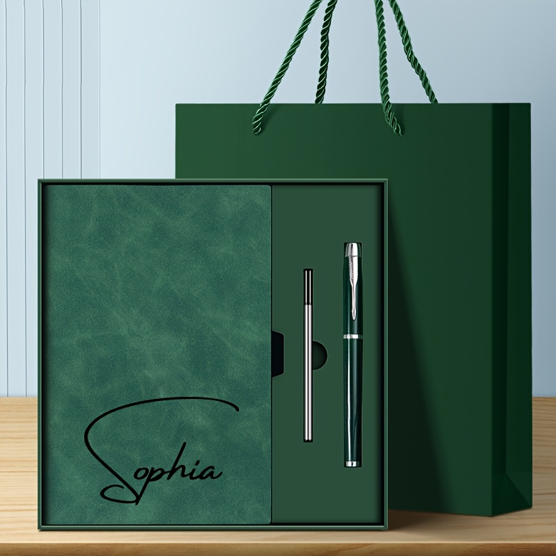 personalized a5 notebook with   script soft   leather   closure ideal for gifts meetings and     pen   office or home use notebooks for school 0