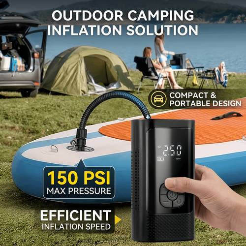 item picture cordless electric pump suitable for cars motorcycles pool dual use inflator deflator with digital pressure gauge usb rechargeable battery lithium ion pump for tires bathtub no required