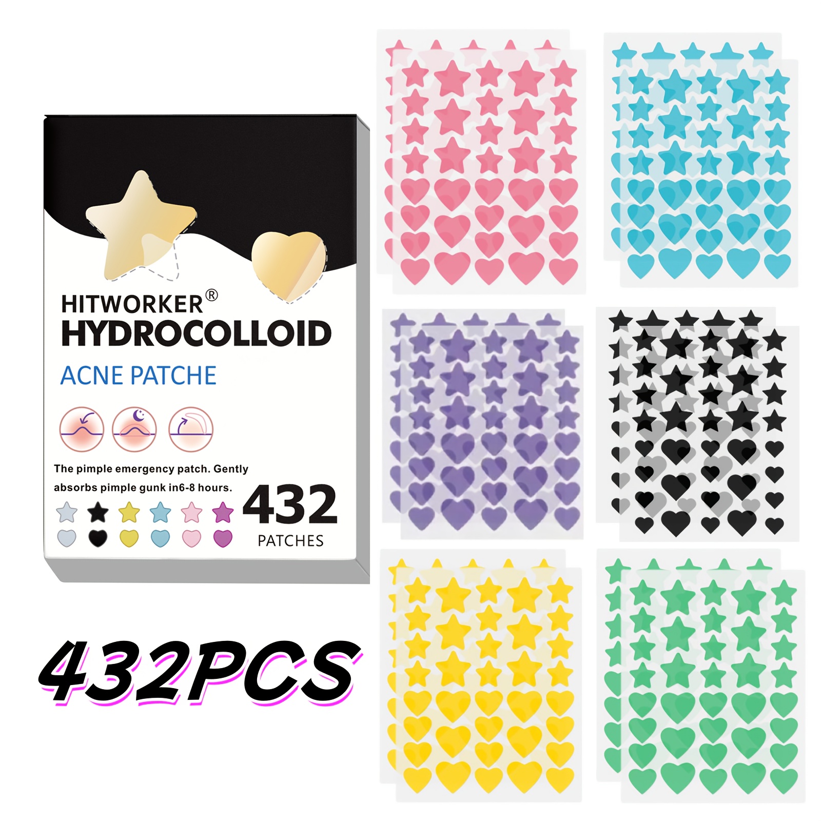 Image of 432-count Patch, Covering And Deep Cleansing, Patch Covering And Defects, Facial And Skin Spot Stickers, Festival Beautiful Gifts