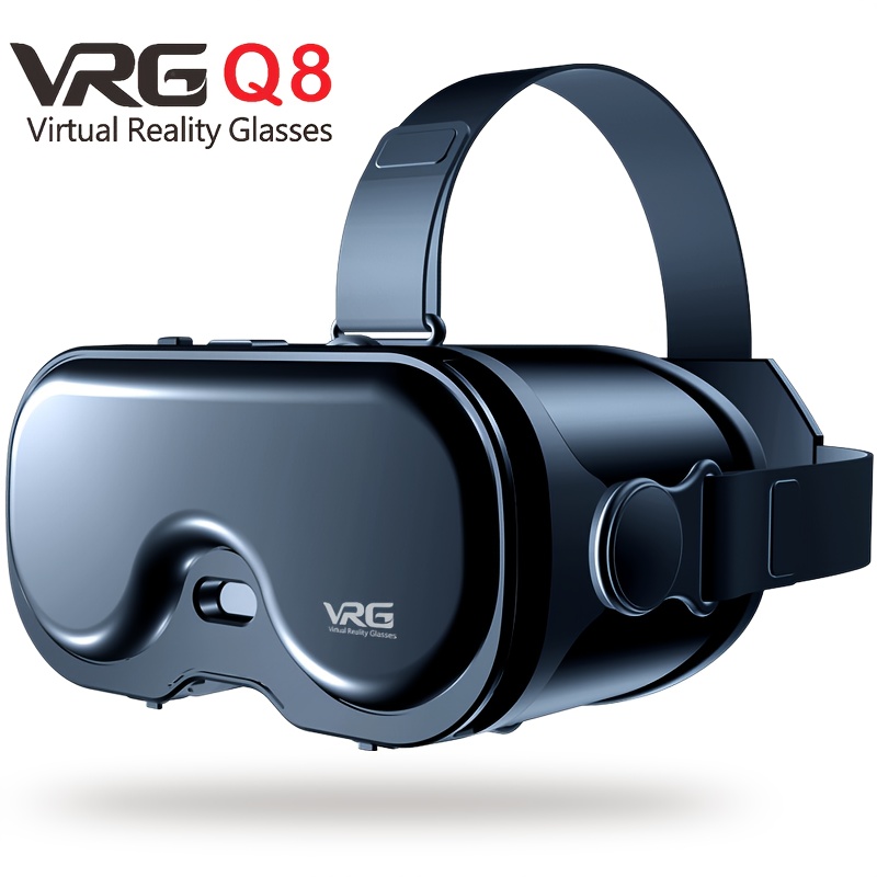 E-shop 3D-VR-Headset, verbesserte Linsen, ultraklare 4K Smart VR-Brille, -Kinoerlebnis, für Kurzsichtigkeit anpassbar, VR-Headset geeignet für iPhone