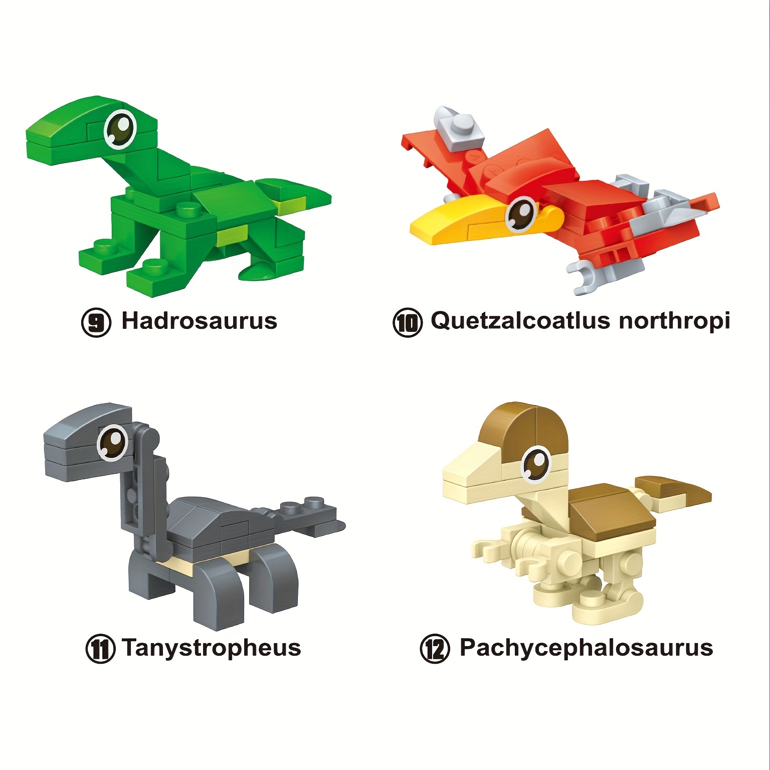 12pcs Creative Dinosaur Building Set, Mini Dinosaur Splicing Toy Gift
