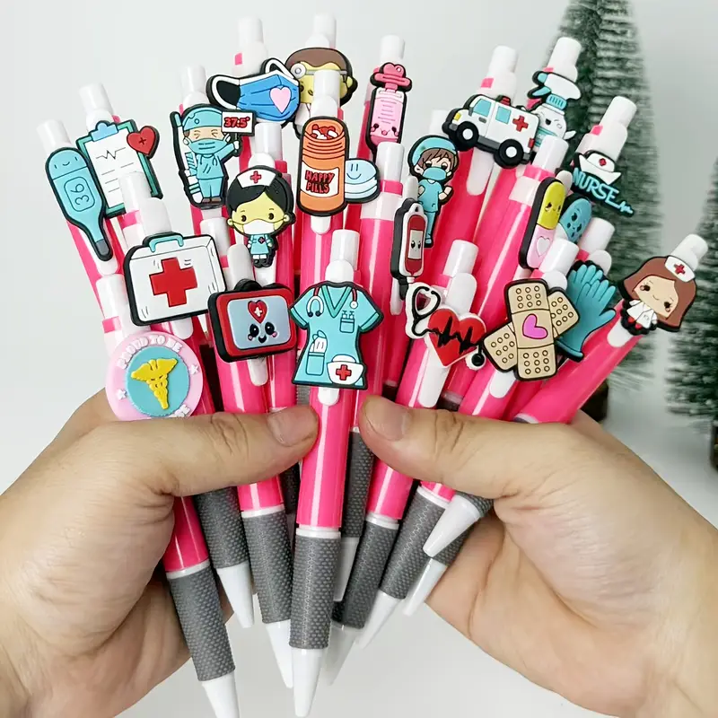 15 25 series retractable ballpoint pens solid pens nurse pens push button gel pens black ink refills signature writing pens stationery gifts Product details 0