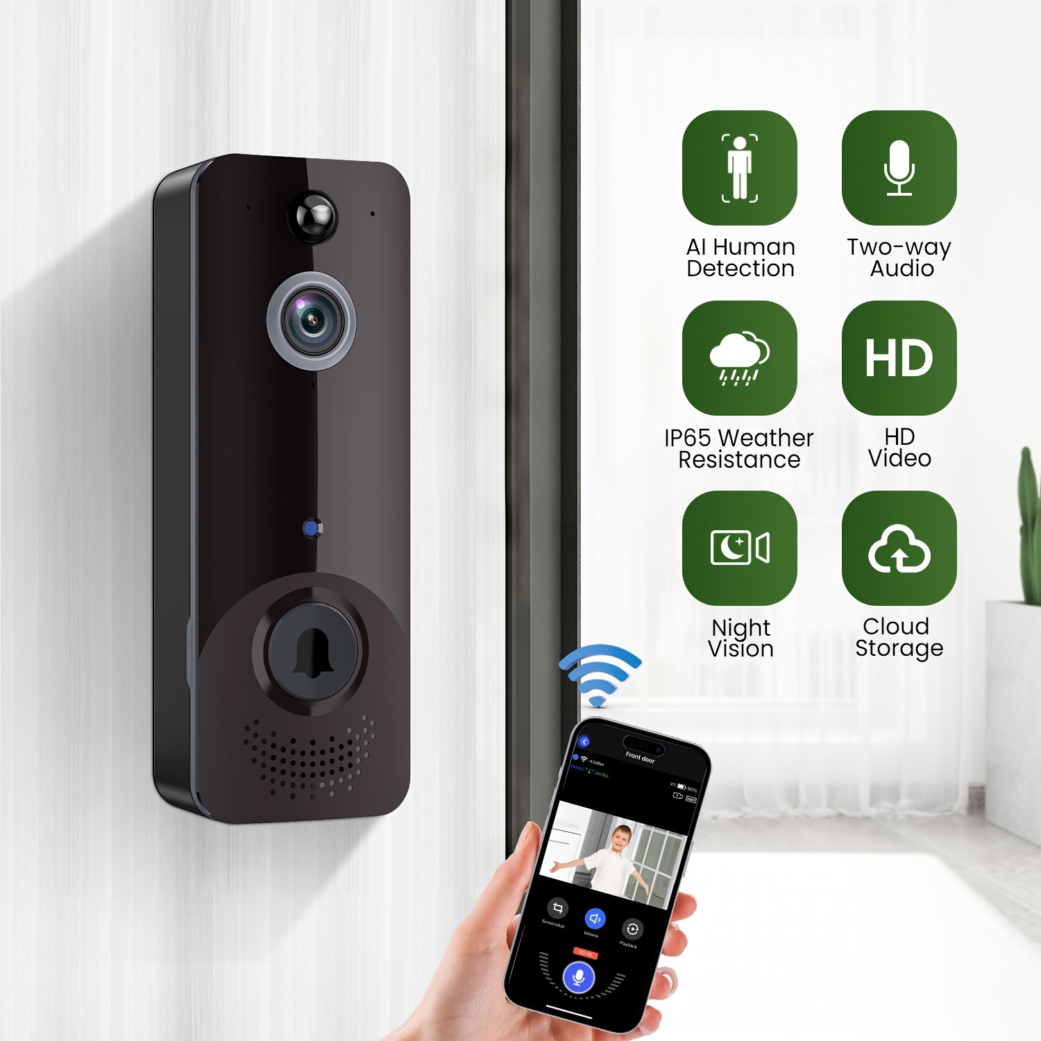 Tuya Smart Life Wifi Door Bell Smart Home Wireless Intercom - Temu United  Arab Emirates