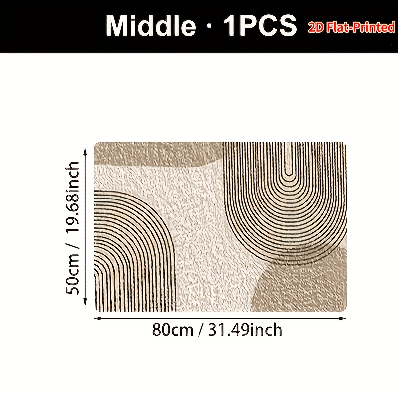 Image of 1pc Modern And Easy Bathroom Floor Mat Combination, Elegant Design To Enhance The Bathroom Experience, Comfortable U-shaped Toilet Mat And Lid, Bathroom Decoration