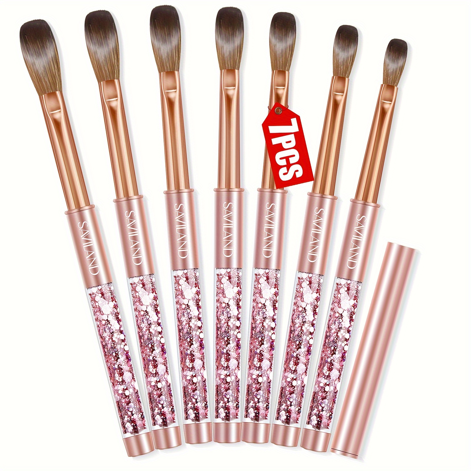 

Saviland 7pcs Acrylic Nail Brush Set: Rose Golden Acrylic Brushes For Acrylic Application Acrylic Powder Acrylic Nail Kit Nail Acrylic Nail Salon Size4/6/8/10/12/14/16