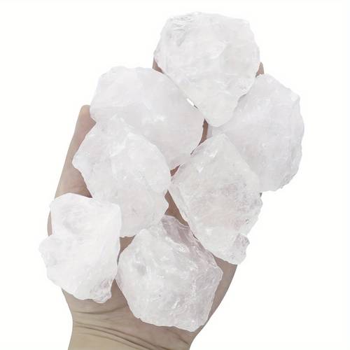 bulk quartz stones crystal rough rocks for tumbling cabbing jewelry decor aquarium terrarium diy craft supplies 0 05 lb to 1 lb rocks for painting decorative vases transparent crystals cabochon cutting material polished gemstones handcrafted gemstones rock tumblers