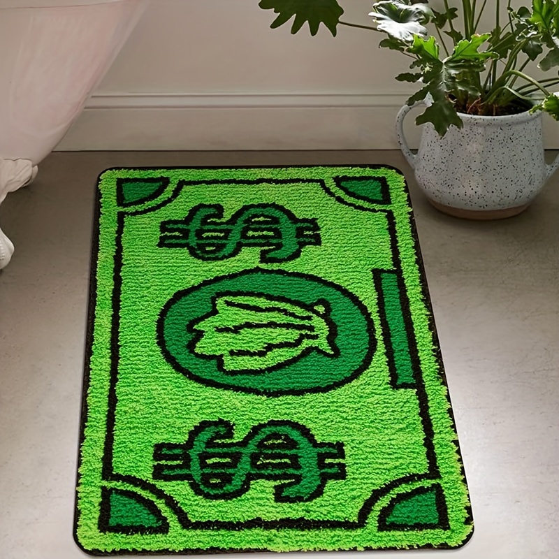 

Cute Money Carpet, Cartoonish And Interesting Bedroom, Bathroom, Kitchen, Dormitory, Non Slip Machine Washable, Soft And Unique Sand Grid Floor Mat, A Unique Gift For Friends And Family