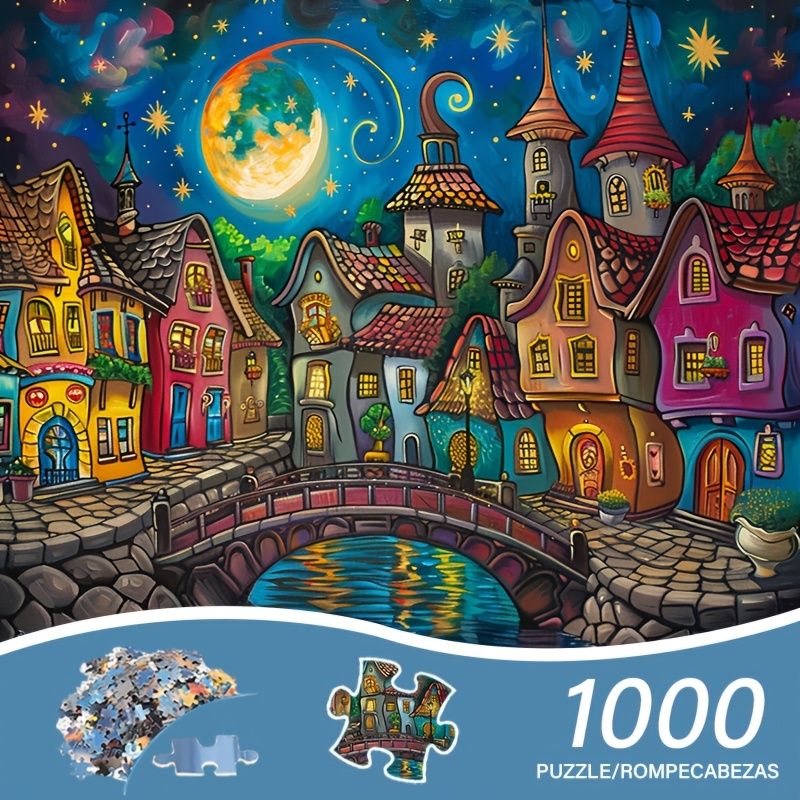 

1pc Landscape Pattern 1000pcs Adult Puzzle, Mosaic Decorative Craft Wall Art , Diy Enthusiast Art Decorative Painting, Suitable For Room Office Decoration Halloween Christmas New Year Easter Gift