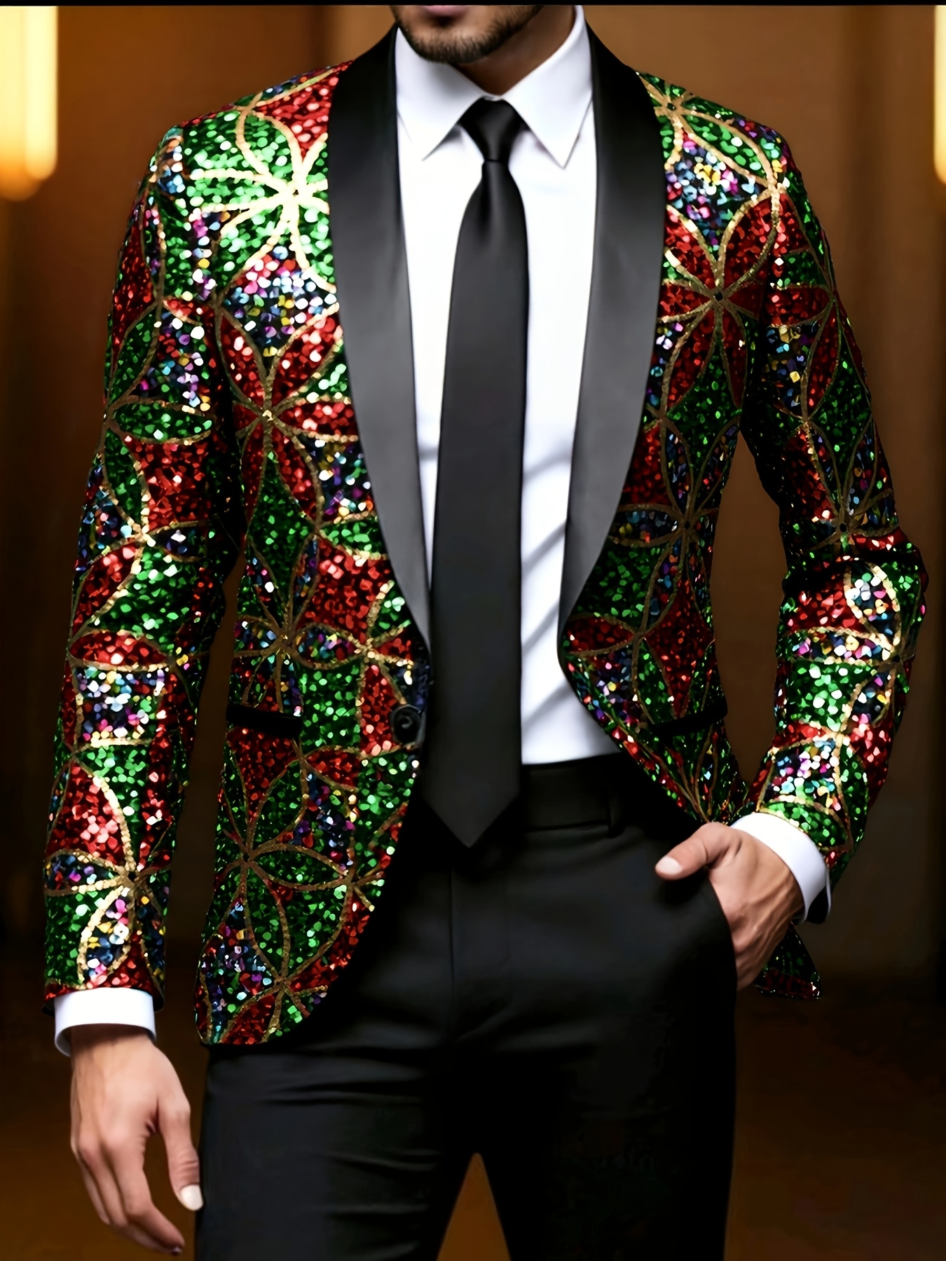sequin suit sold on Temu United States