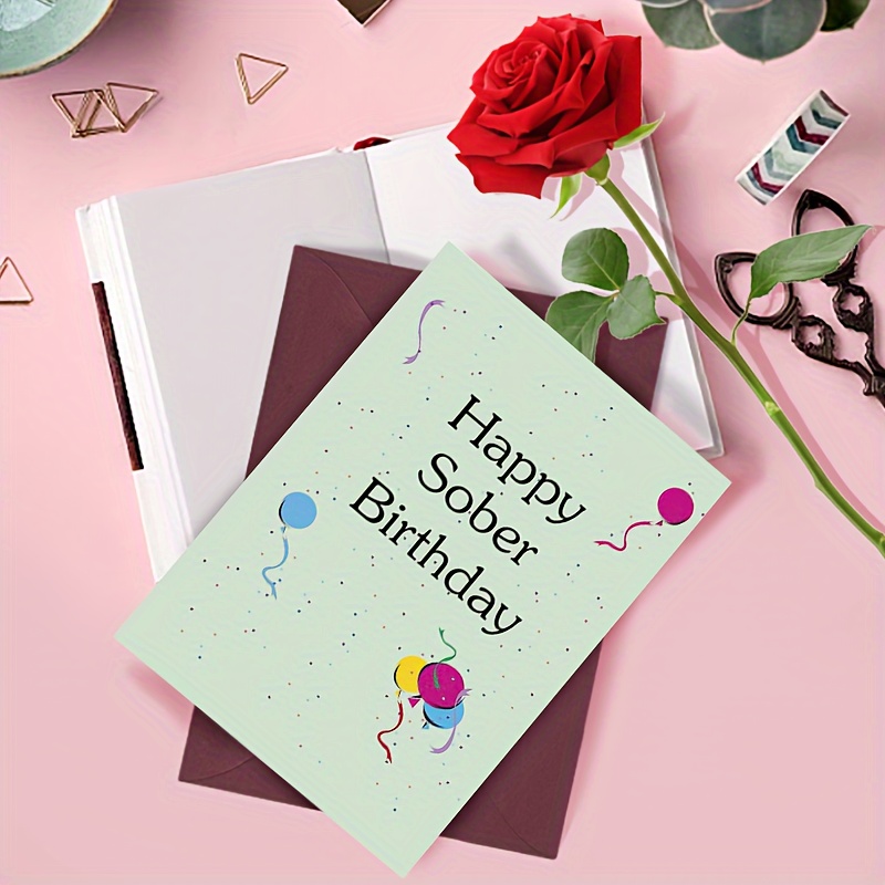 

1pc/5pcs/10pcs Sober Happy Birthday Card