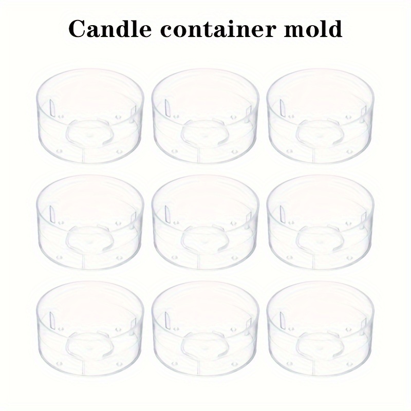 

50 pcs vide Transparent en plastique bougie conteneurs moule rond bougie tasses pour bougie moule bougies à bricoler soi-même faisant des fournitures