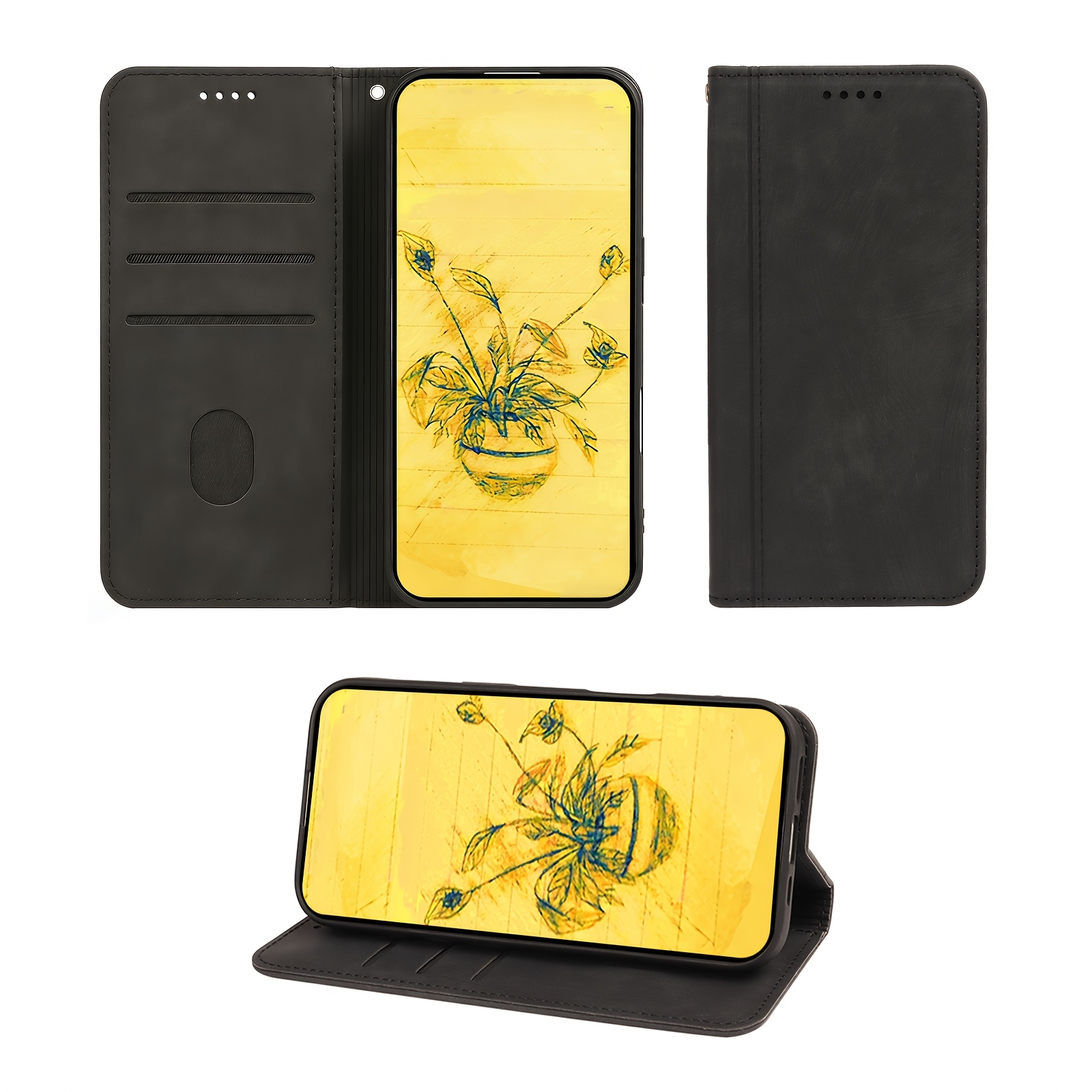 TEMU Phone Case: [for Iphone Wallet Case]suitable For Iphone 17e Special Flip Cover Wallet Case, Eaturing 3 Credit Card, And A Design For Phone
