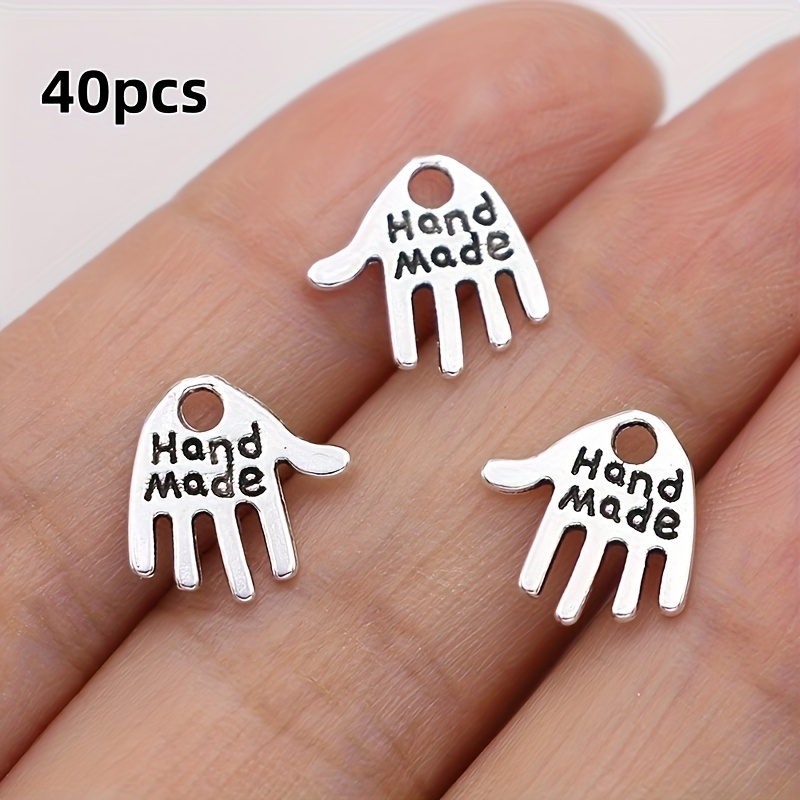 Image of 40pcs English Letter Handmade Pendant Jewelry, Used For Jewelry Making Charms, Handmade Necklaces, Earrings, Additions, For Christmas, Valentine's Day Gifts