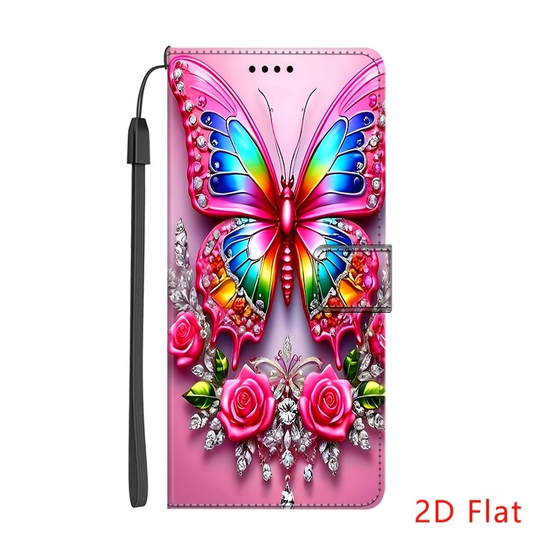 TEMU Phone Case: Butterflies Flip Wallet Phone Case Suitable For Galaxy A90 A72 A71 A70 A60 A56 A55 A54 A53 A52 A51 A50 A42 A41 A40 A36 A35 A34 A33