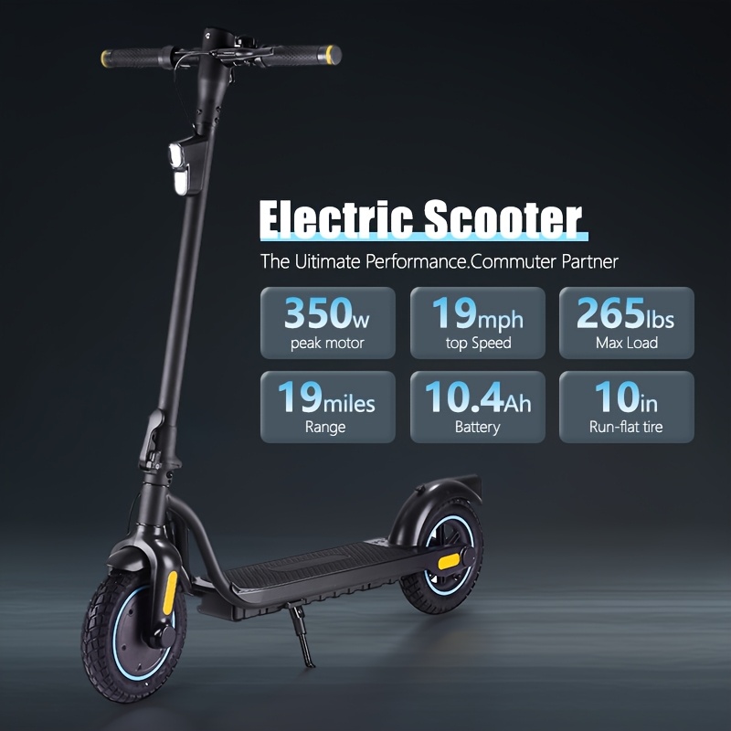 Jasion JS2 Electric Scooter Adults, 500W Peak Motor &15.5 MPH Escooter