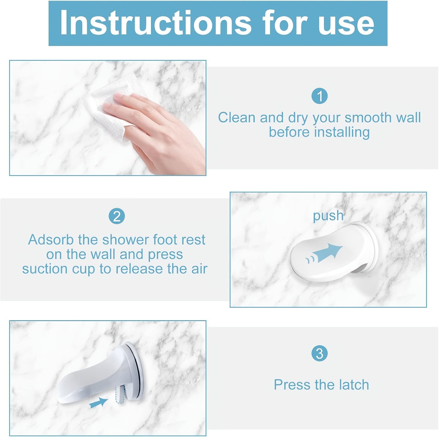 shower   rest bathroom step stool with suction cups no drill shower shaving leg aid suitable for   and toilet use Product details 5