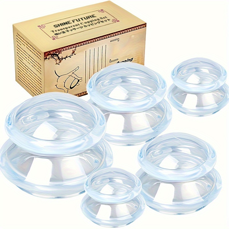 

5pcs Cupping Therapy Sets Massage Cupping Cups Silicone Vacuum Suction Cups For Facial Body Massage, Muscle Relaxation Massager