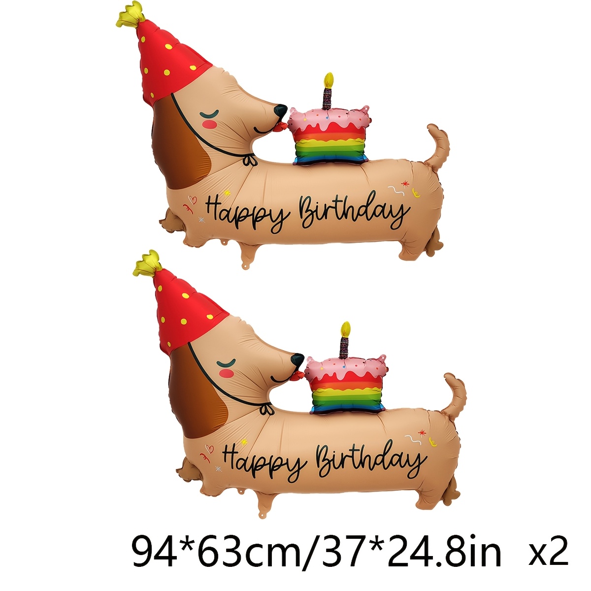 Image of Cute Cartoon Dachshund Aluminum Foil Balloon, Perfect For Birthday Party Decorations, Suitable For Animal-themed -themed Parties