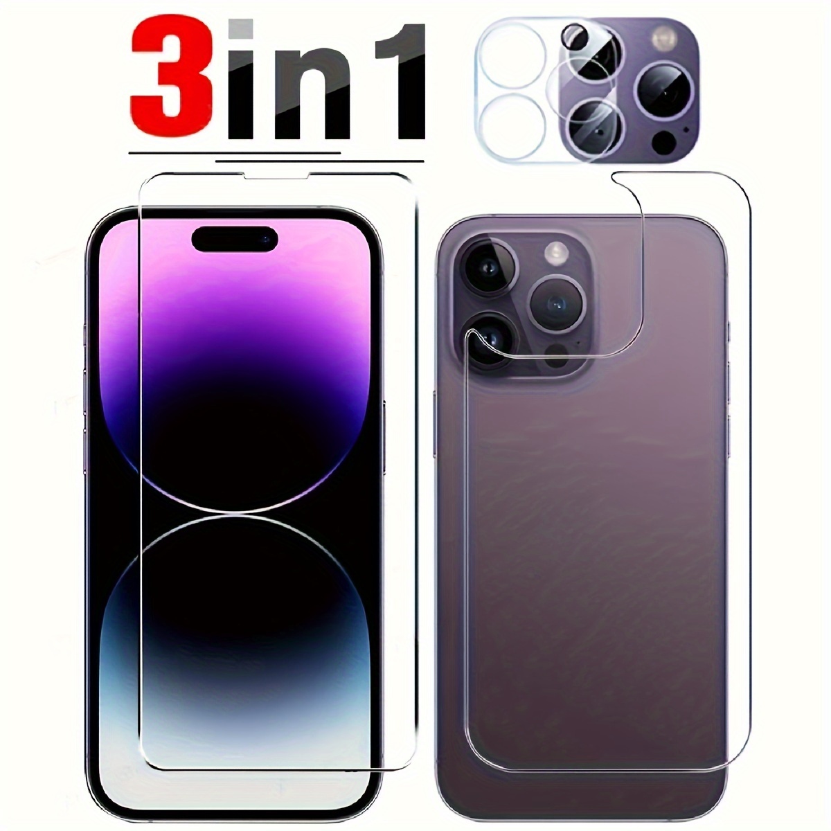 

Front Back Screen Protector For Iphone 15 14 13 12 11 Pro Max Camera Lens Tempered Glass For Iphone 14 Plus 13 Pro Max Glass